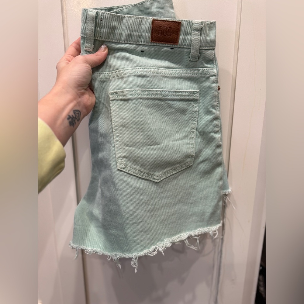 BDG A-Line Mint Denim Shorts - Picture 6 of 6